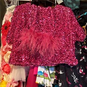 Sparkling Pink Sequin Kids Costume